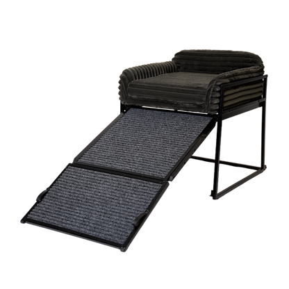 SeatMate™ Pet Office Chair: Black Faux Fur