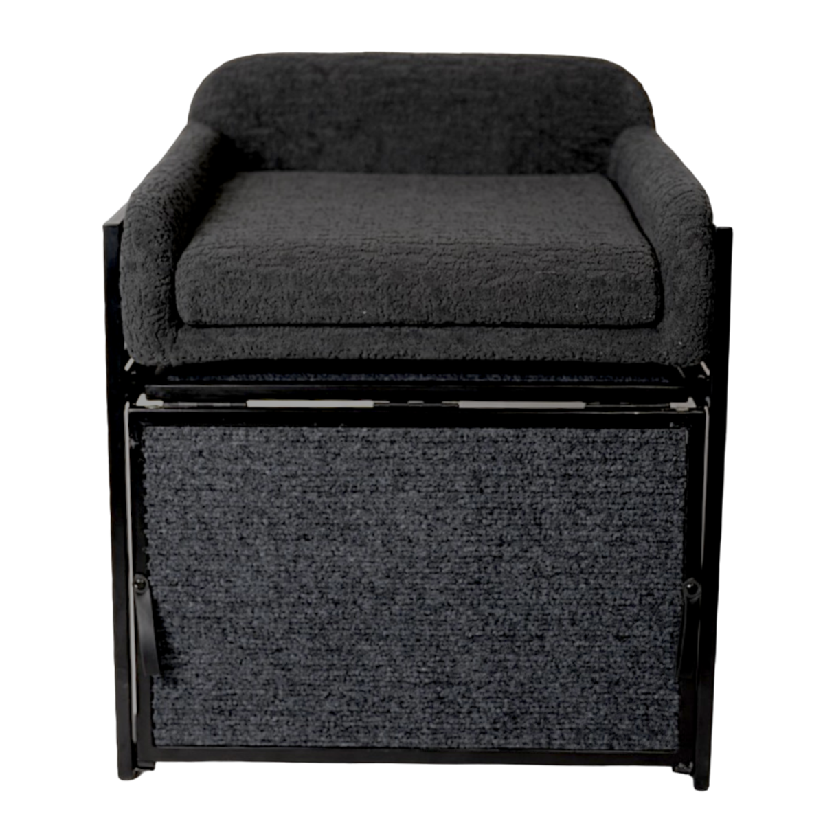 SeatMate™ Pet Office Chair: Black Boucle