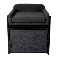 Pet Office Chair: Black Boucle
