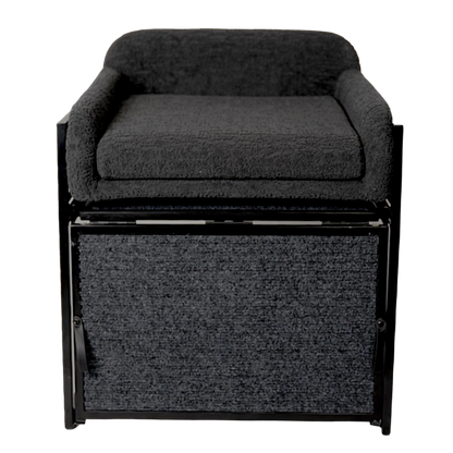 SeatMate™ Pet Office Chair: Black Boucle