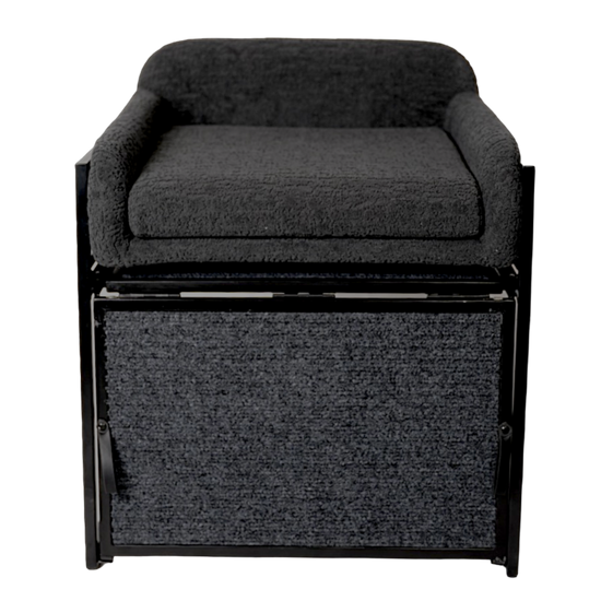Pet Office Chair: Black Boucle