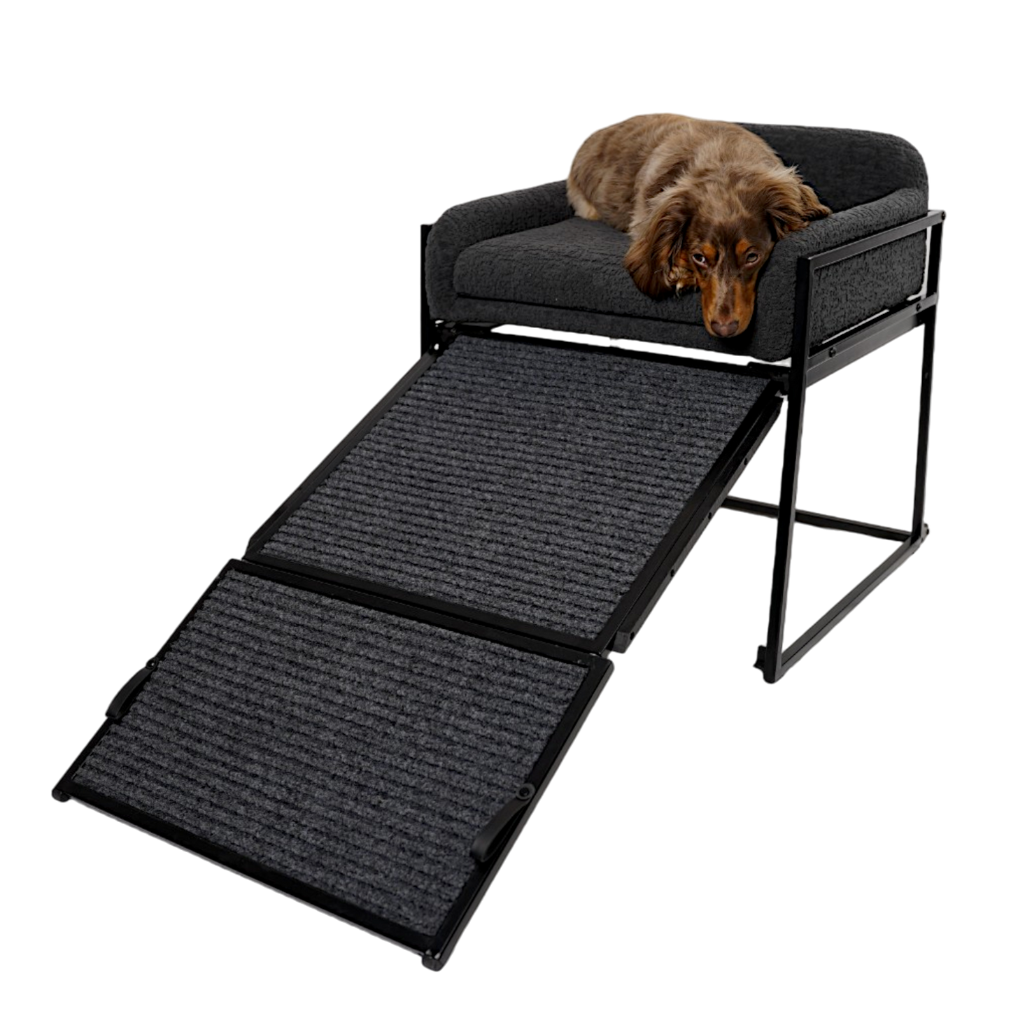 Pet Office Chair: Black Boucle – SeatMate