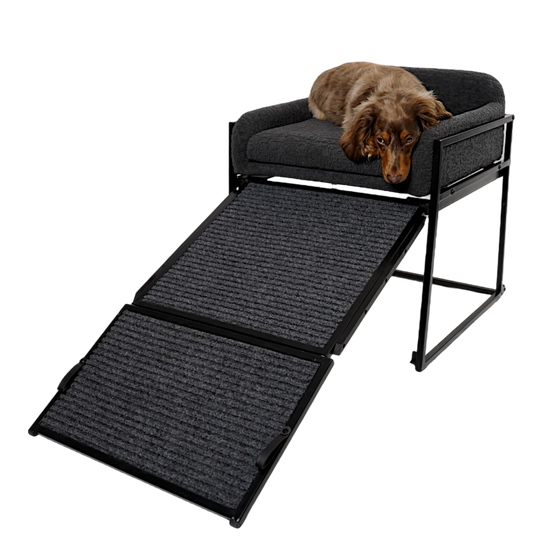 Pet Office Chair: Black Boucle – SeatMate