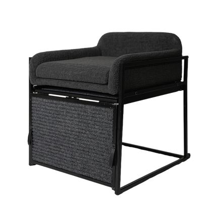 SeatMate™ Pet Office Chair: Black Boucle