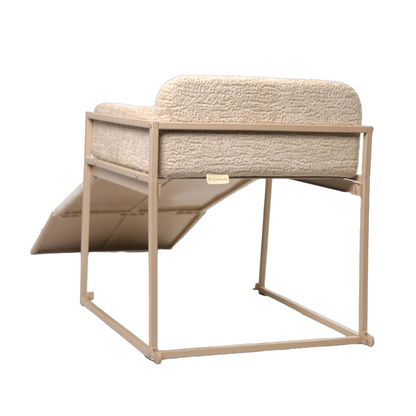 SeatMate™ Pet Office Chair: Cream Boucle