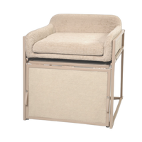 Pet Office Chair: Cream Boucle