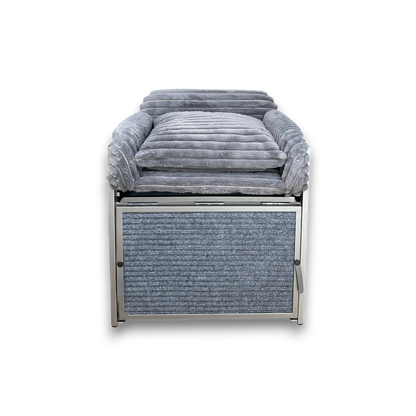 SeatMate™ Pet Office Chair: Grey Faux Fur