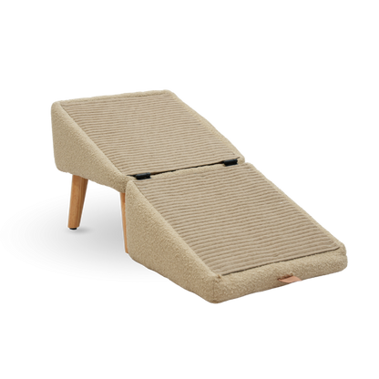 SeatMate™ Split Ottoman – Tan Bouclé