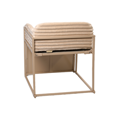 SeatMate™ Pet Office Chair: Cream Faux Fur