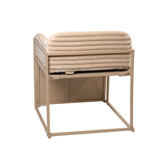 Pet Office Chair: Cream Faux Fur