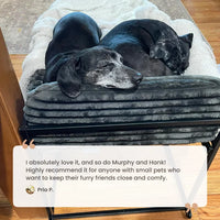 Pet Office Chair: Black Faux Fur