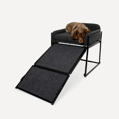 SeatMate™ Pet Office Chair: Black Boucle