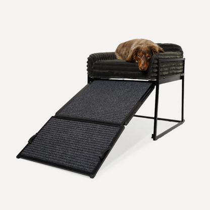 SeatMate™ Pet Office Chair: Black Faux Fur