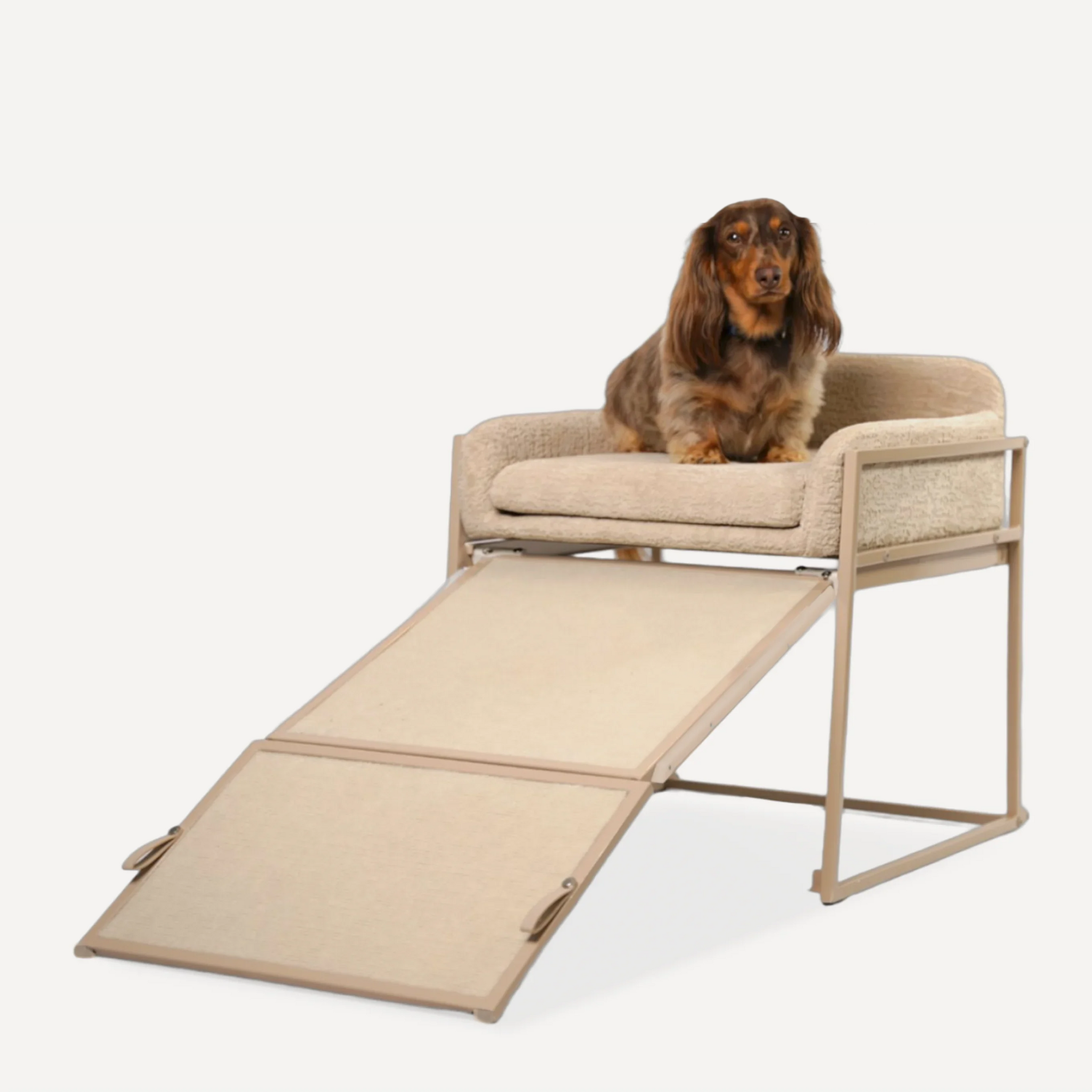 SeatMate™ Pet Office Chair: Cream Boucle