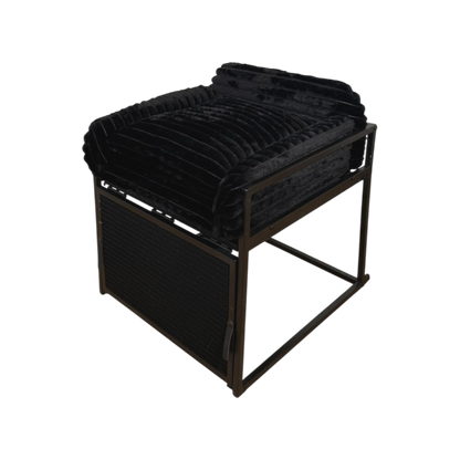 SeatMate® Pet Office Chair: Black Faux Fur