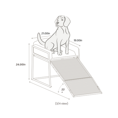 SeatMate™ Pet Office Chair: Black Boucle