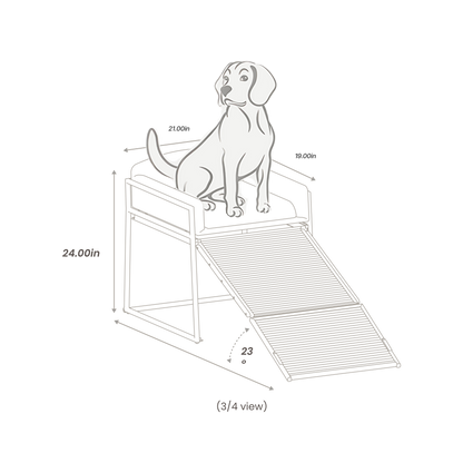 SeatMate™ Pet Office Chair: Black Faux Fur